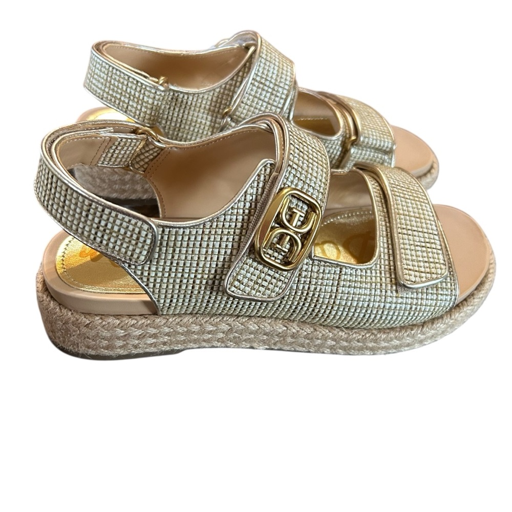 Sam Edelman Arlo Strappy Faux Raffia Sandals NEW 8.5 - Picture 2 of 10